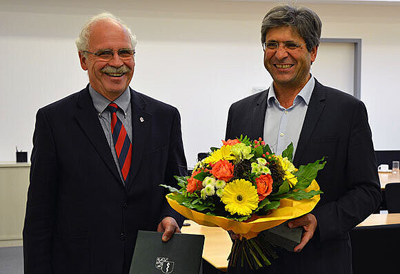 Foto von Dr. med. Gottfried von Knoblauch zu Hatzbach und Prof. Dr. med. Sebastian Harder