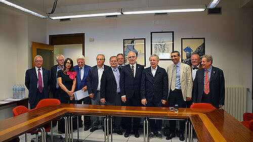 Foto von den italienischen Gastgebern und der Delegation aus Hessen