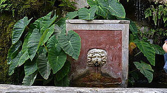 Foto von einem Brunnen im Giardino della Minerva