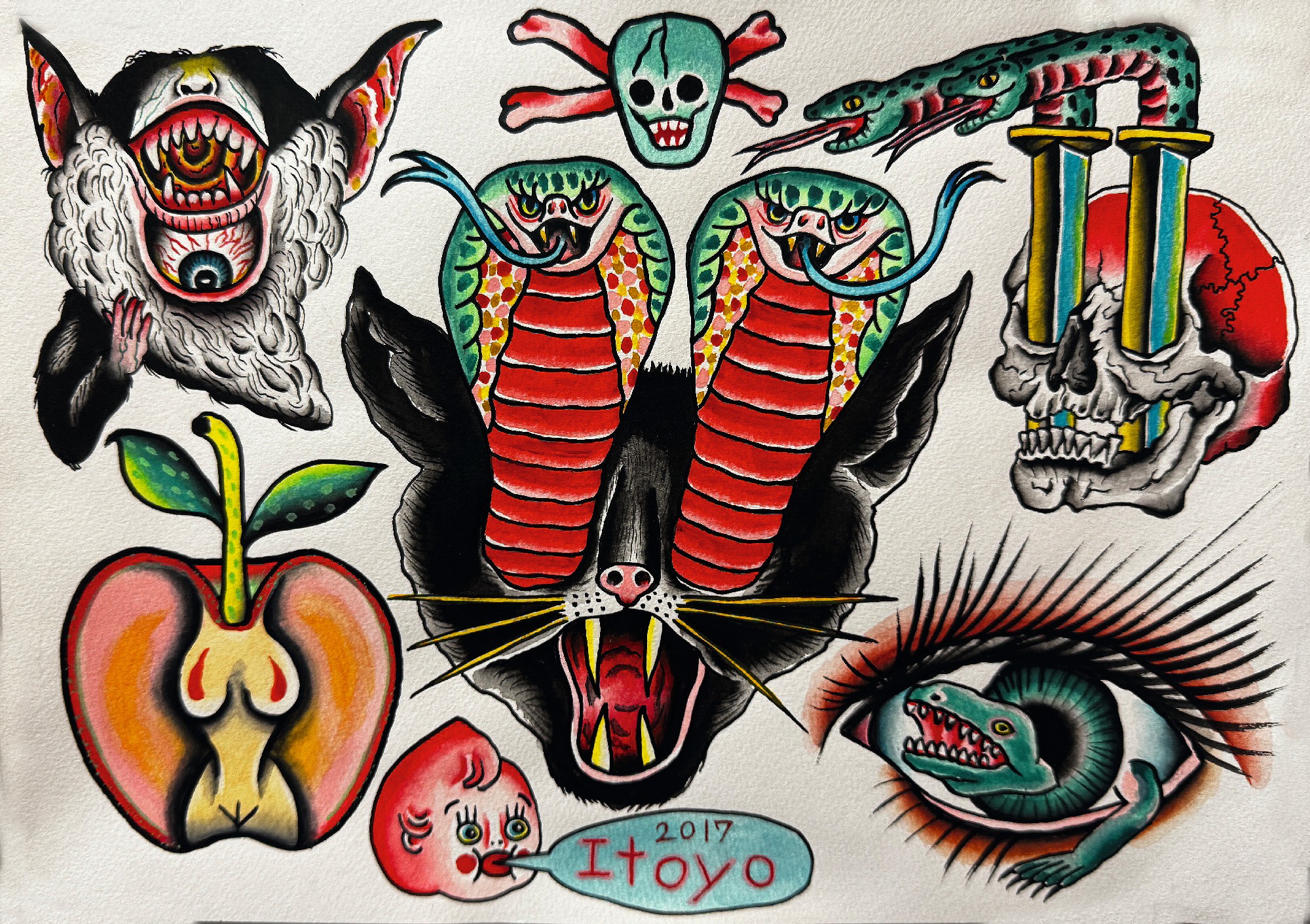 Itoyo Kinoshita 2017 ohne Titel Gouache auf Papier